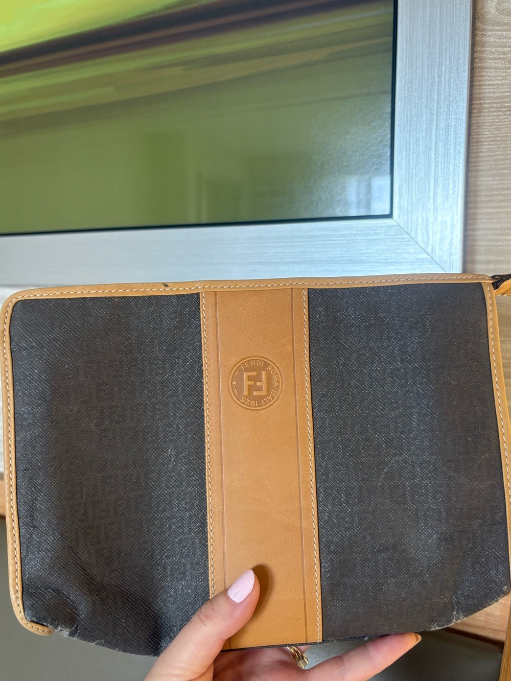 Auth FENDI Vintage pouch Fair